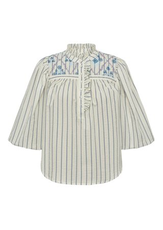 Gossia - SyrenaGO - Bluse - Creme blue stripes